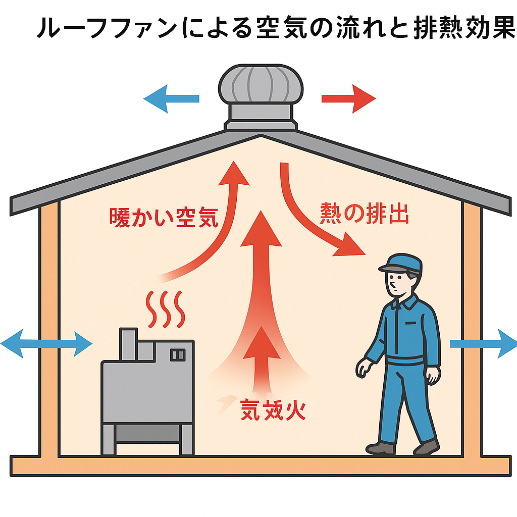 環境改善に貢献する「ルーフファン」